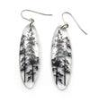 Tall Oval Forest Earrings