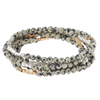 Stone Wrap Bracelet/Necklace - Dalmatian Jasper