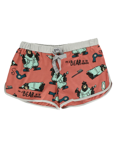 Bear In AM Sleep Shorts - XL Lazy One Clothing