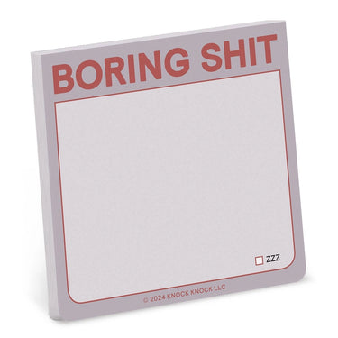 Boring Shit Sticky Notes Knock Knock Paper Goods