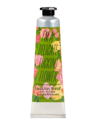 I'm A Delicate F**king Flower Hand Cream - English Rose/Clover & Elderflower Blue Q Bath & Body