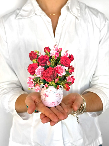 Mini Blooming Roses Freshcut Paper Bouquet FreshCut Paper Paper Goods