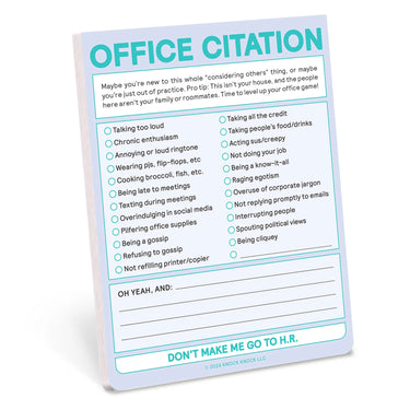 Office Citation Nifty Note Pad Knock Knock Paper Goods