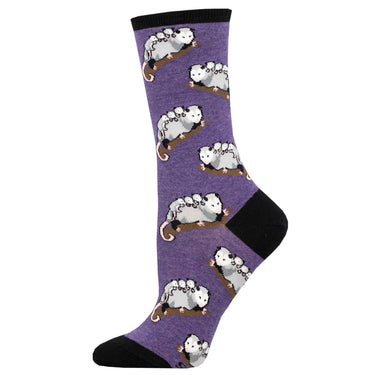 Opossum Posse Socks - Purple Heather Socksmith Clothing