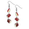 Books - Red Accents Earrings