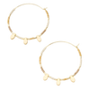 Chromacolor Miyuki Large Hoop Earrings - Neutral Multi/Gold