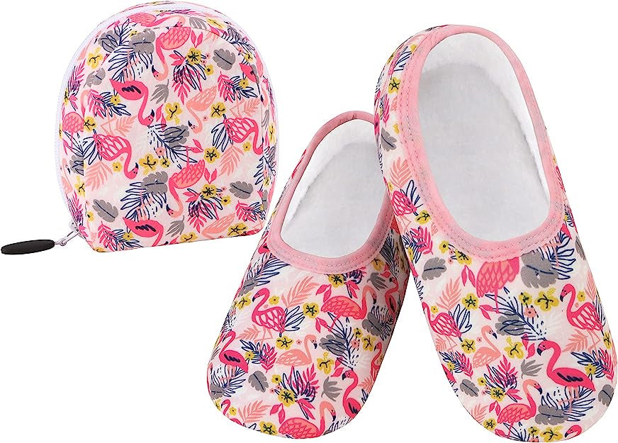 Ladies Snoozies Slippers - Flamingo