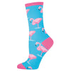 Flamingo Socks - Sky Blue