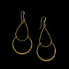 Golden Matte Chandelier Earrings