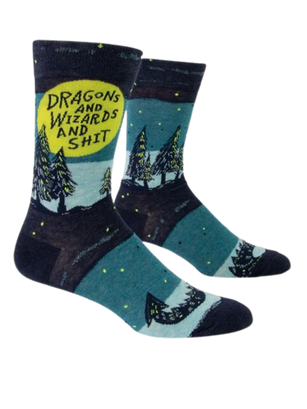 Dragons and Wizards and Shit Men&#39;s Socks