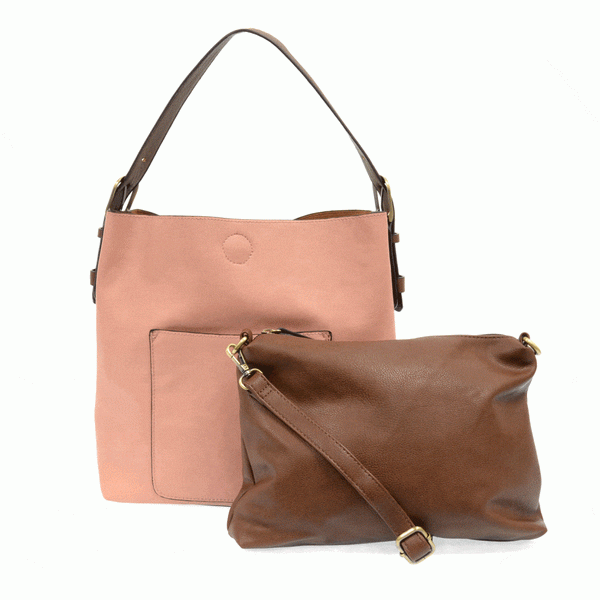 Blush Hobo Bag w/Coffee Handle Lark A Modern Marketplace