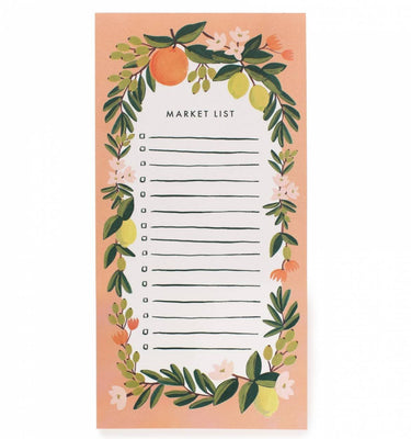 CITRUS FLORAL Market List Pad (Coral) Rifle Paper Co Paper Goods