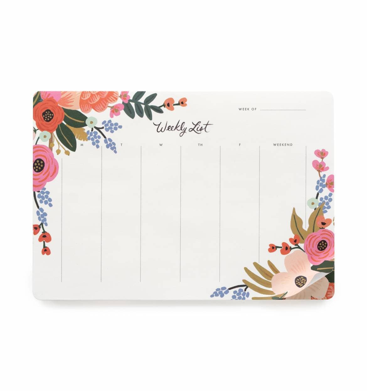 LIVELY FLORAL Weekly Desk Pad Rifle Paper Co Paper Goods