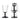 Stacking Wine Glasses- Black S/2 Kikkerland Designs Household Stuff
