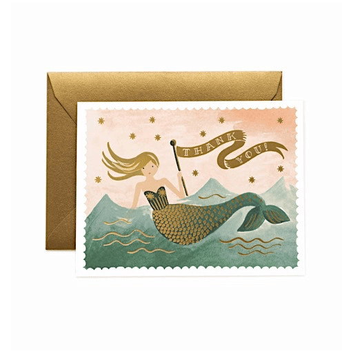 Vintage Mermaid Birthday Card Rifle Paper Co Cards