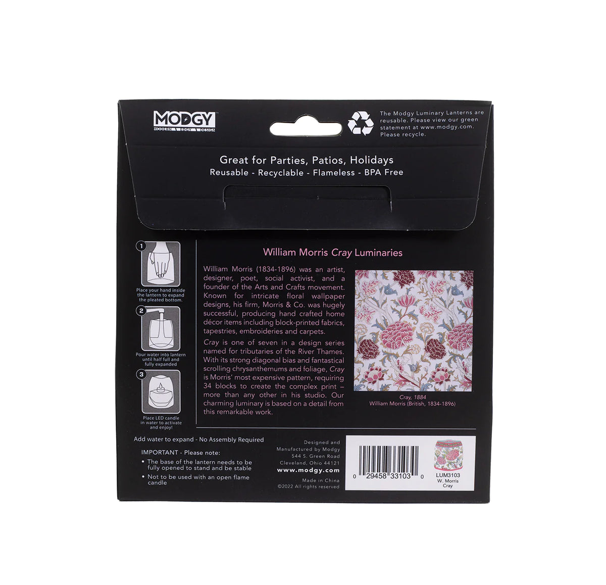 William Morris Cray Luminary Lanterns