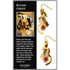 Cubist Guitar Gold Earrings