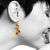 Cubist Guitar Gold Earrings