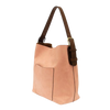 Crepe Pink Hobo Bag w/Coffee Handle
