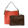 Hot Coral Hobo Bag w/Coffee Handle