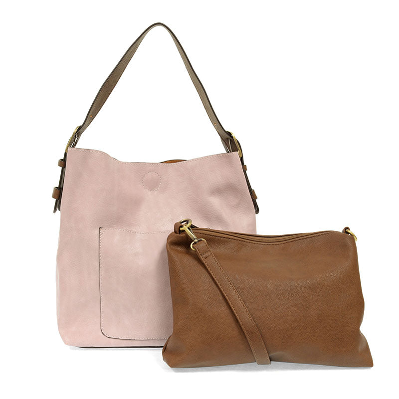 Pink Lavender Hobo Bag w/Coffee Handle