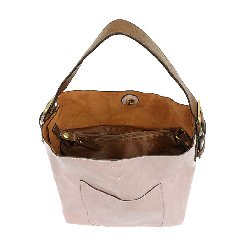 Pink Lavender Hobo Bag w/Coffee Handle