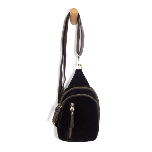 Skyler Sling Bag - Espresso Velvet
