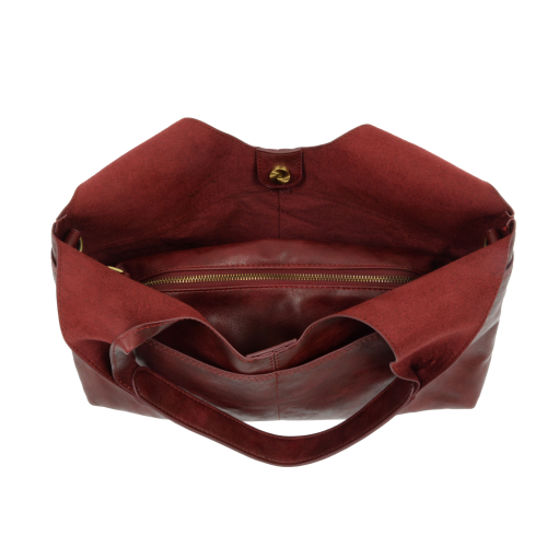 Val 4-Pocket Hobo Bag - Sangria