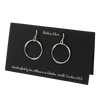 Sterling Silver Medium Circle Earrings - ER03