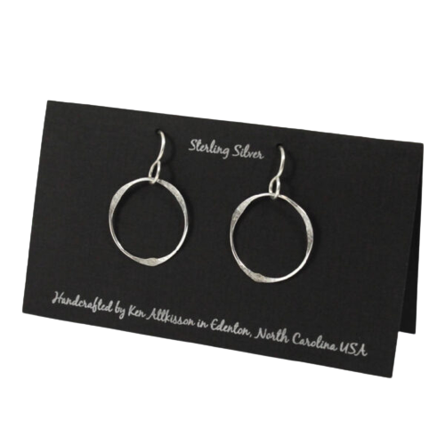 Sterling Silver Medium Circle Earrings - ER03