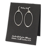 Sterling Silver Medium Oval Earrings - ER341