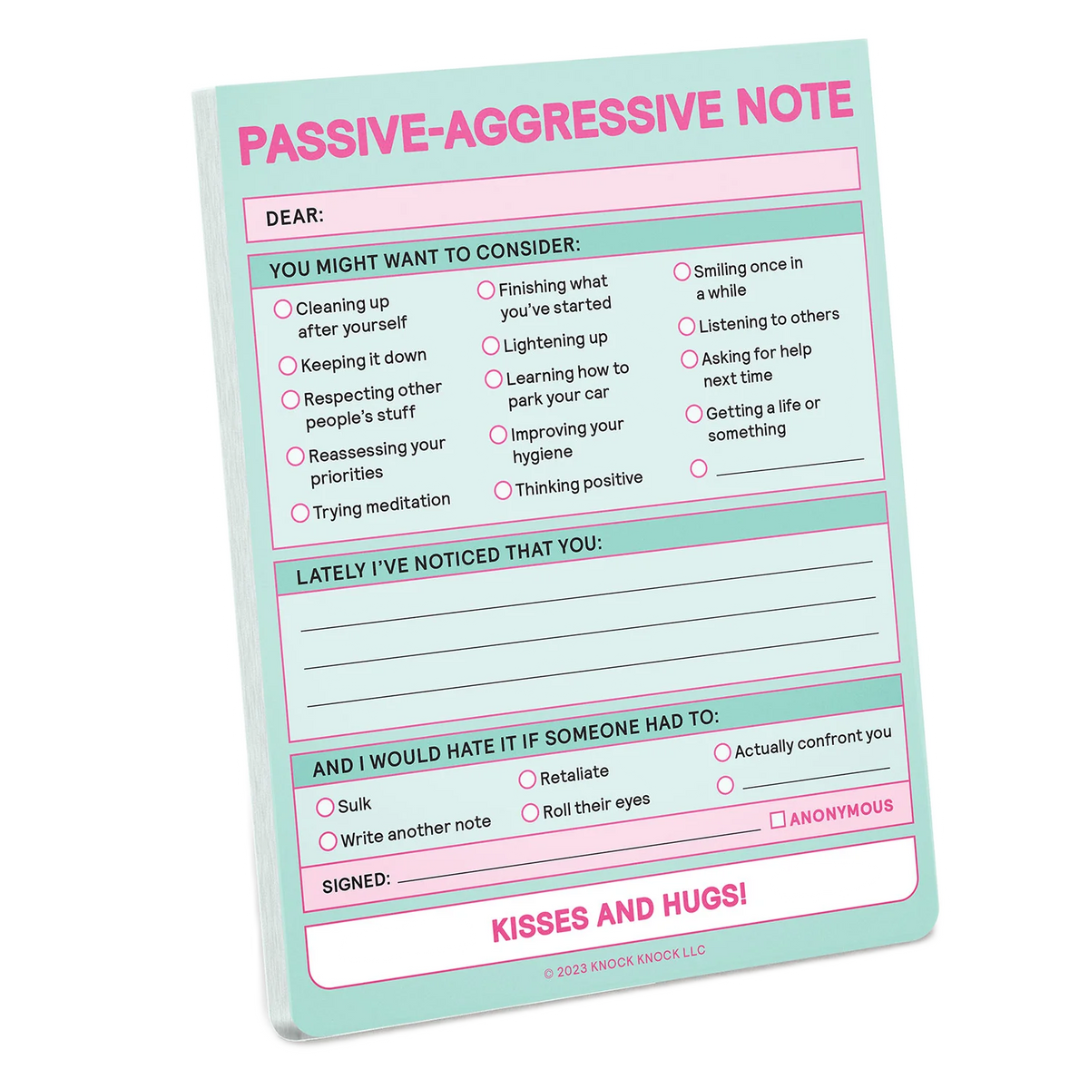 Passive Aggressive Nifty Note Pad - Pastel Version