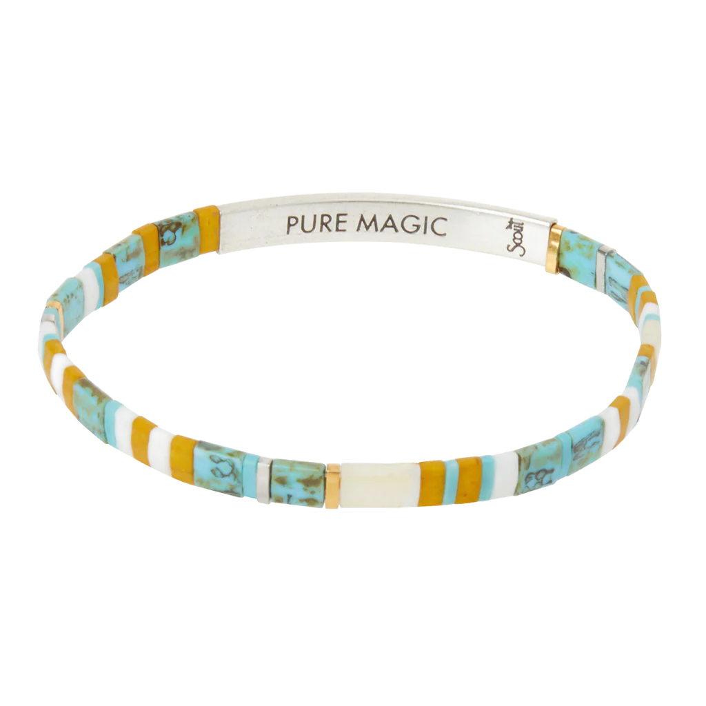 Good Karma Miyuki Bracelet - Pure Magic-Turquoise/Silver