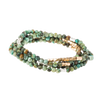 Stone Wrap Bracelet/Necklace - African Turquoise