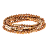 Stone Wrap Bracelet/Necklace - Petrified Wood