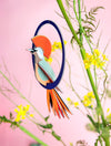 Swinging Crowned Obi Paradise Bird Pop Out Card