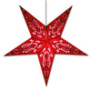 Peacock Hanging Star Lantern - Red