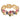 Floral Garland Stretch Bracelet - Gold Multi