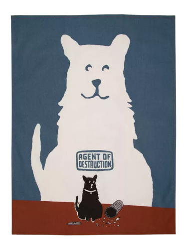 Agent of Destruction Dish Towel Blue Q Household Stuff