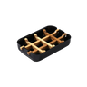 Black w/Wood Grid Soap Dish Finchberry Bath & Body
