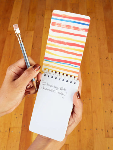 Busy Day Spiral Notebook Blue Q Paper Goods