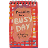 Busy Day Spiral Notebook Blue Q Paper Goods