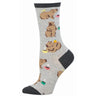 Capybara Cafe Gray Socks Socksmith Clothing