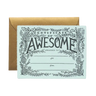 Certificate Of Awesome Card Rifle Paper Co Cards