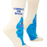 Cuddle Me Bitch Ladies Socks Blue Q Clothing