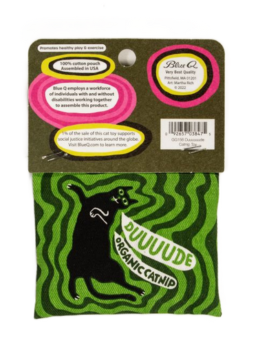 Duuuuuude Catnip Toy Blue Q Pet