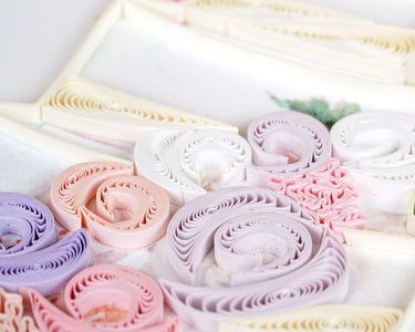 Floral Wedding Cake Quilling Card Quilling Card LLC Cards