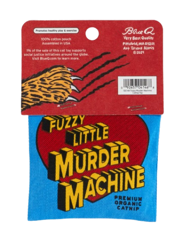 Fuzzy Murder Machine Catnip Toy Blue Q Pet
