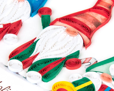 Holiday Gnomes Quilling Card Quilling Card LLC Cards
