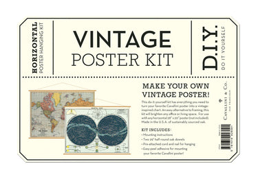 Horizontal Vintage Art Paper Poster Kit Cavallini Papers Wall Decor